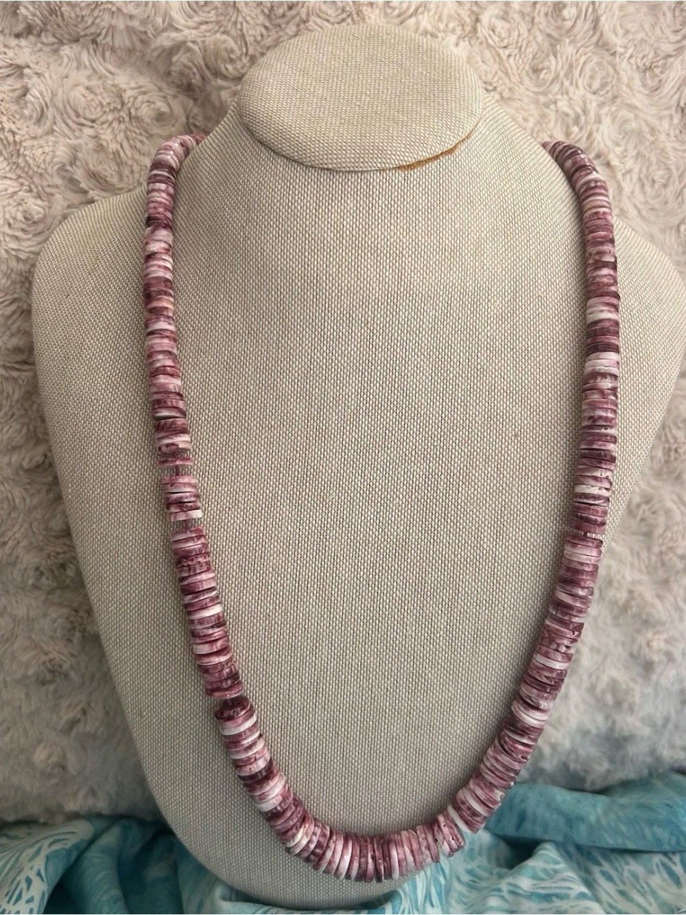 Rare 26" Natural Purple Spiny Oyster Heishi Master Strand